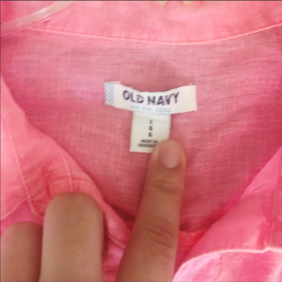 Old Navy Pink Casual Button Down Shirt - Picture 4 of 6